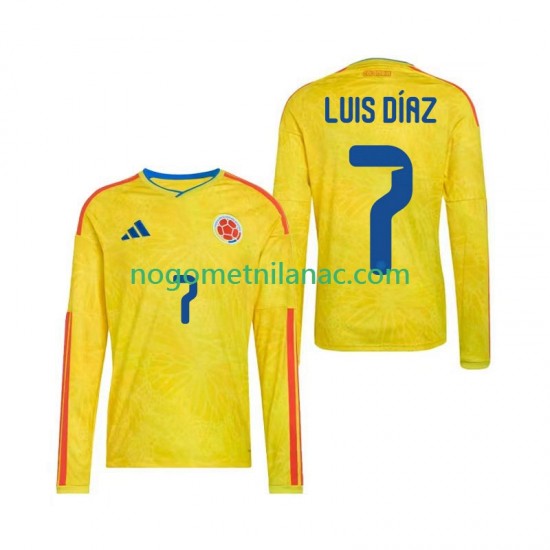 Dres Kolumbija Luis Diaz 7 Domaći World Cup 2026 Dugim Rukavima - Muški