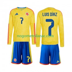 Dres Kolumbija Luis Diaz 7 Domaći World Cup 2026 Dugim Rukavima - Dječji