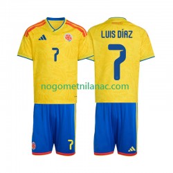 Dres Kolumbija Luis Diaz 7 Domaći World Cup 2026 Kratkih Rukava - Dječji