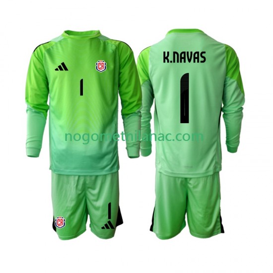 Golmanski Dres - Dres Kostarika Keylor Navas 1 Domaći 2025 Dugim Rukavima - Dječji
