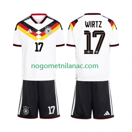 Dres Njemačka Florian Wirtz 17 Domaći World Cup 2026 Kratkih Rukava - Dječji