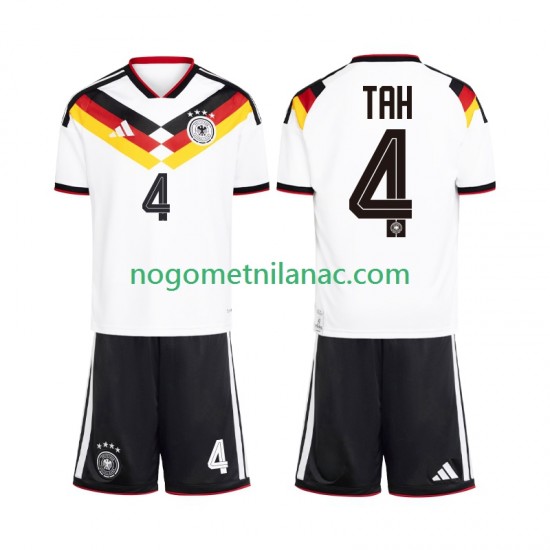 Dres Njemačka Jonathan Tah 4 Domaći World Cup 2026 Kratkih Rukava - Dječji