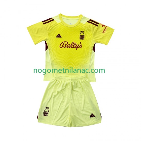 Golmanski Dres - Dres Nottingham Forest Domaći 2025-2026 Kratkih Rukava - Dječji