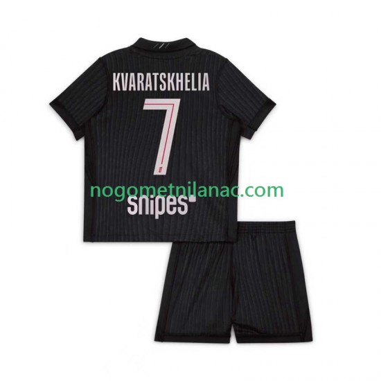 Dres Paris Saint-Germain Khvicha Kvaratskhelia 7 Četvrti 2025-2026 Kratkih Rukava - Dječji