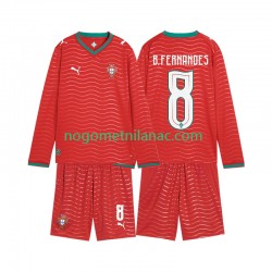 Dres Portugal Bruno Fernandes 8 Domaći World Cup 2026 Dugim Rukavima - Dječji Dres Portugal Bruno Fernandes 8 Domaći World Cup 2026 Dugim Rukavima - Dječji