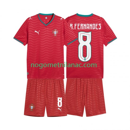 Dres Portugal Bruno Fernandes 8 Domaći World Cup 2026 Kratkih Rukava - Dječji
