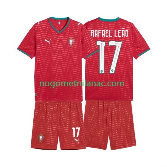 Dres Portugal Rafael Leao 17 Domaći World Cup 2026 Kratkih Rukava - Dječji