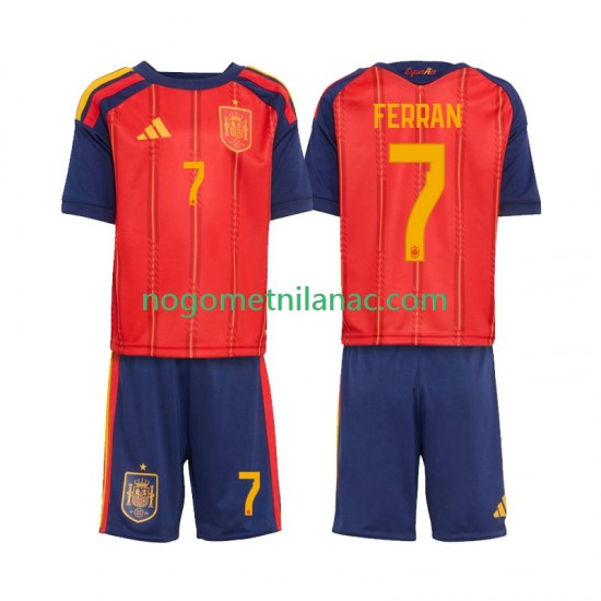 Dres Španjolska Ferran Torres 7 Domaći World Cup 2026 Kratkih Rukava - Dječji