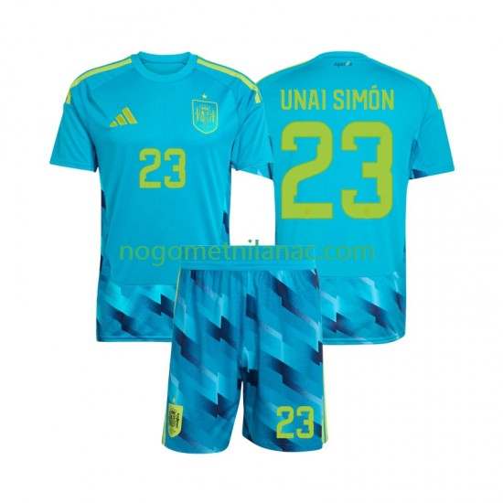 Golmanski Dres - Dres Španjolska Unai Simon 23 Domaći World Cup 2026 Kratkih Rukava - Dječji