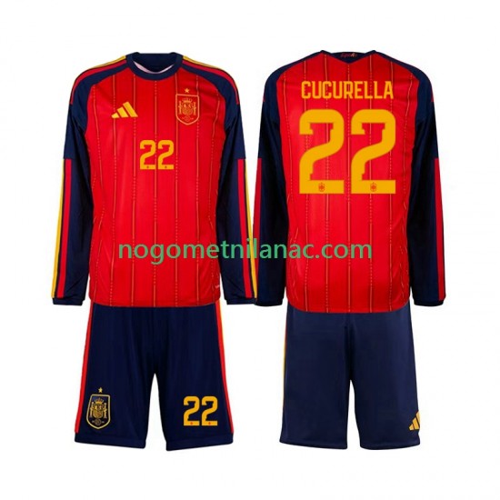 Dres Španjolska Marc Cucurella 22 Domaći World Cup 2026 Dugim Rukavima - Dječji