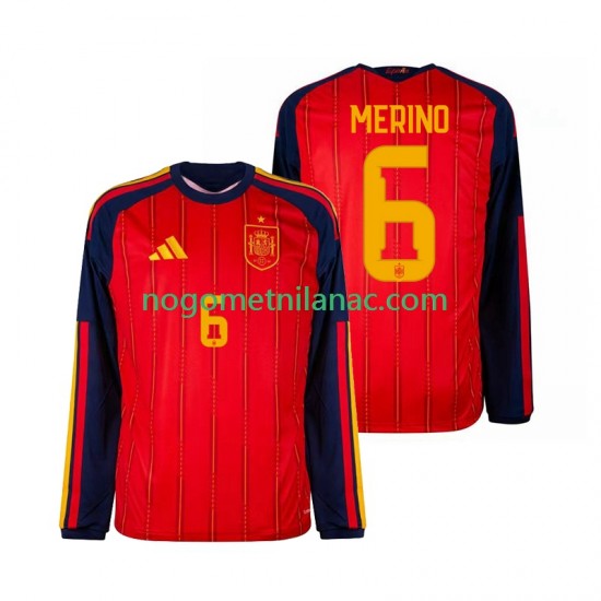 Dres Španjolska Mikel Merino 6 Domaći World Cup 2026 Dugim Rukavima - Muški