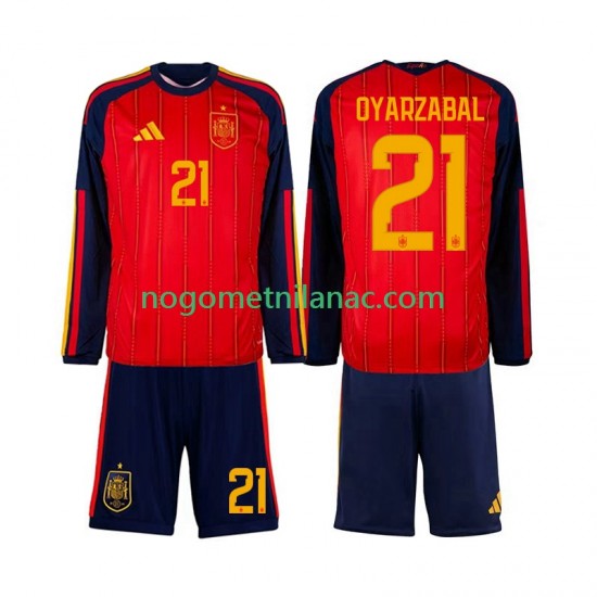 Dres Španjolska Mikel Oyarzabal 21 Domaći World Cup 2026 Dugim Rukavima - Dječji
