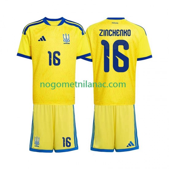 Dres Ukrajina Oleksandr Zinchenko 16 Domaći World Cup 2026 Kratkih Rukava - Dječji