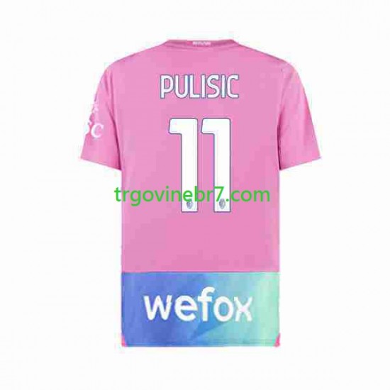 Dres AC Milan Christian Pulisic 11 Treći 2023-2024 Kratkih Rukava - Muški