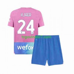 Dres AC Milan Simon Kjaer 24 Treći 2023-2024 Kratkih Rukava - Dječji Dres AC Milan Simon Kjaer 24 Treći 2023-2024 Kratkih Rukava - Dječji