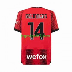 Dres AC Milan Tijjani Reijnders 14 Domaći 2023-2024 Kratkih Rukava - Muški Dres AC Milan Tijjani Reijnders 14 Domaći 2023-2024 Kratkih Rukava - Muški