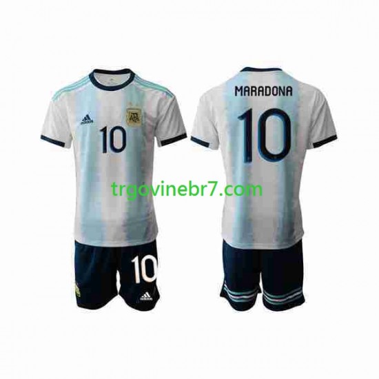 Dres Argentina Maradona 10 2019-2020 Domaći Kratkih Rukava - Dječji