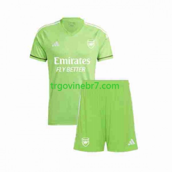 Golmanski Dres - Dres Arsenal Treći 2023-2024 Kratkih Rukava - Dječji
