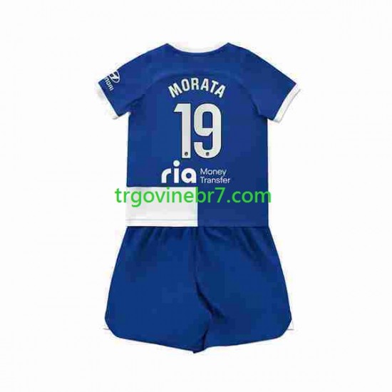 Dres Atlético Madrid 2 Alvaro Morata 19 Gostujući 2023-2024 Kratkih Rukava - Dječji