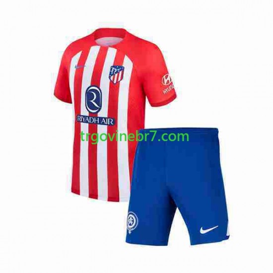 Dres Atlético Madrid 2 Domaći 2023-2024 Kratkih Rukava - Dječji
