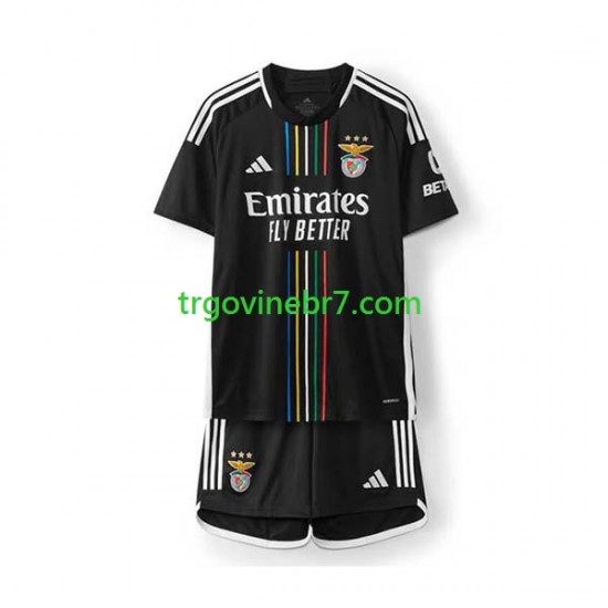 Dres Benfica Gostujući 2023-2024 Kratkih Rukava - Dječji