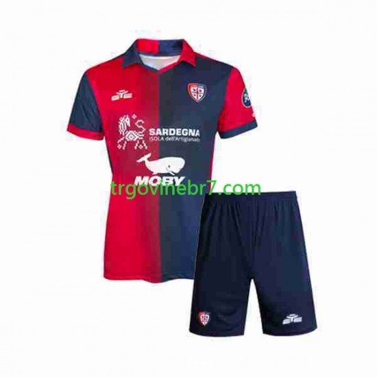 Dres Cagliari Domaći 2023-2024 Kratkih Rukava - Dječji