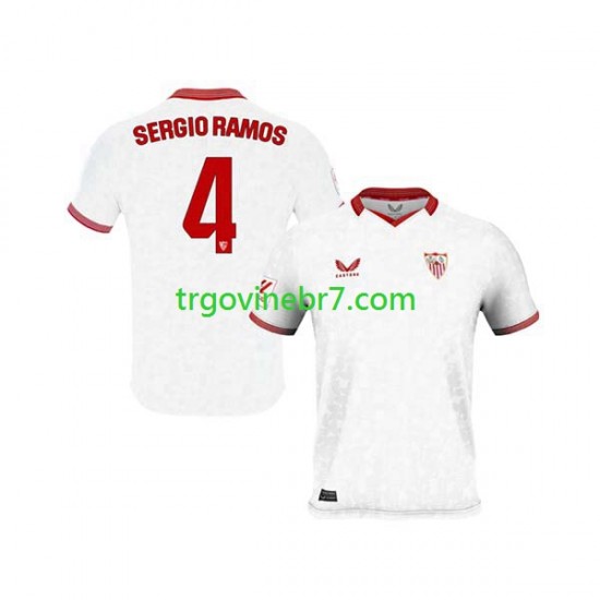 Dres Sevilla FC Sergio Ramos 4 Domaći 2023-2024 Kratkih Rukava - Muški