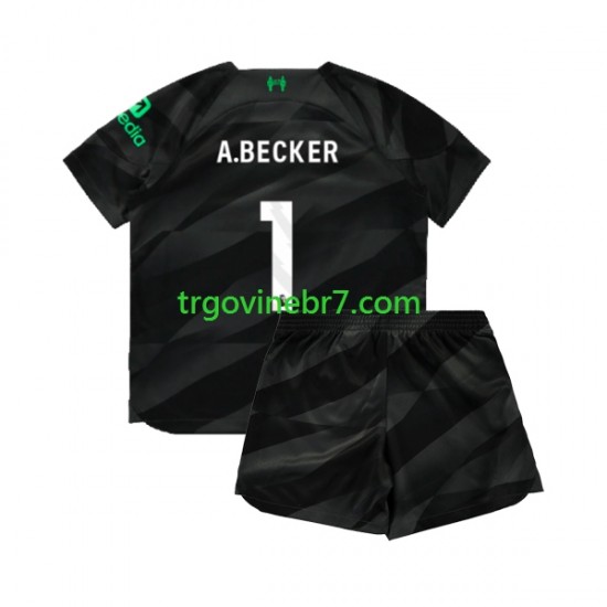 Golmanski Dres - Dres Liverpool A.Becker 1 Gostujući 2023-2024 Kratkih Rukava - Dječji