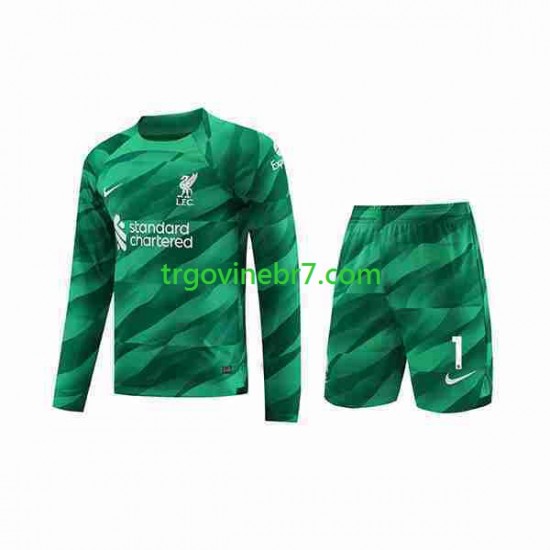 Golmanski Dres - Dres Liverpool A.Becker 1 Domaći 2023-2024 Dugim Rukavima - Dječji