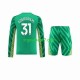 Golmanski Dres - Dres Manchester City Ederson Moraes 31 Domaći 2023-2024 Dugim Rukavima - Dječji