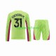 Golmanski Dres - Dres Manchester City Ederson Moraes 31 Treći 2023-2024 Dugim Rukavima - Dječji
