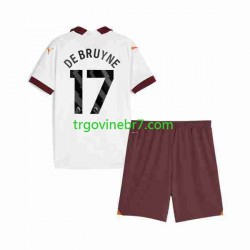 Dres Manchester City Kevin De Bruyne 17 Gostujući 2023-2024 Kratkih Rukava - Dječji Dres Manchester City Kevin De Bruyne 17 Gostujući 2023-2024 Kratkih Rukava - Dječji