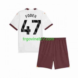 Dres Manchester City Phil Foden 47 Gostujući 2023-2024 Kratkih Rukava - Dječji