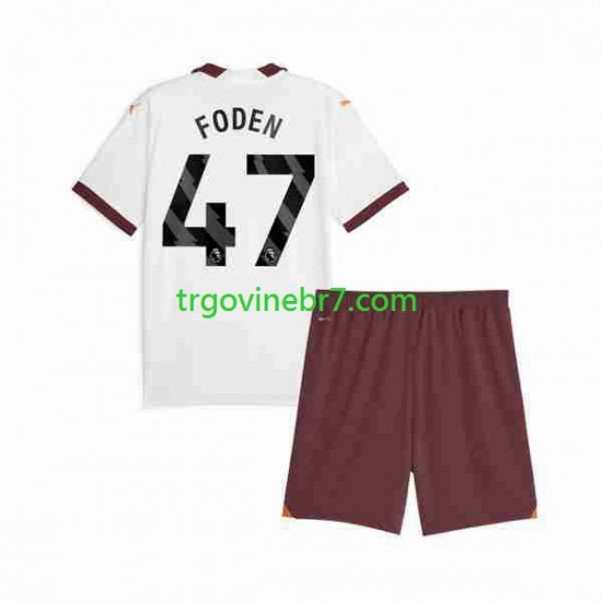 Dres Manchester City Phil Foden 47 Gostujući 2023-2024 Kratkih Rukava - Dječji