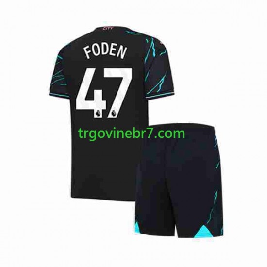 Dres Manchester City Phil Foden 47 Treći 2023-2024 Kratkih Rukava - Dječji
