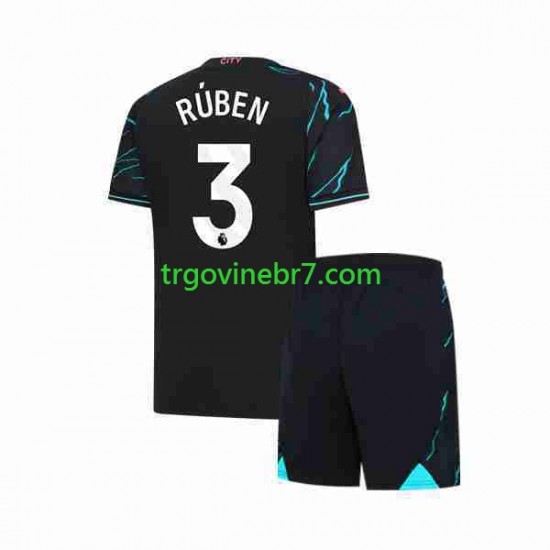 Dres Manchester City Ruben 3 Treći 2023-2024 Kratkih Rukava - Dječji
