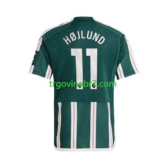 Dres Manchester United Rasmus Hojlund 11 Gostujući 2023-2024 Kratkih Rukava - Muški