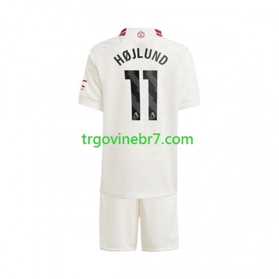 Dres Manchester United Rasmus Hojlund 11 Treći 2023-2024 Kratkih Rukava - Dječji