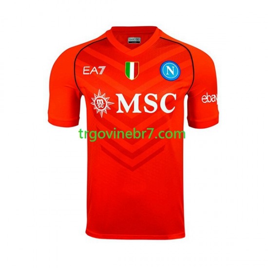 Golmanski Dres - Dres Napoli Domaći 2023-2024 Kratkih Rukava - Muški