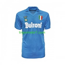 Dres Napoli 1987 1988 Retro Domaći Kratkih Rukava - Muški