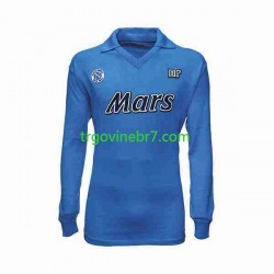 Dres Napoli 1989 1990 Retro Domaći Dugim Rukavima - Muški