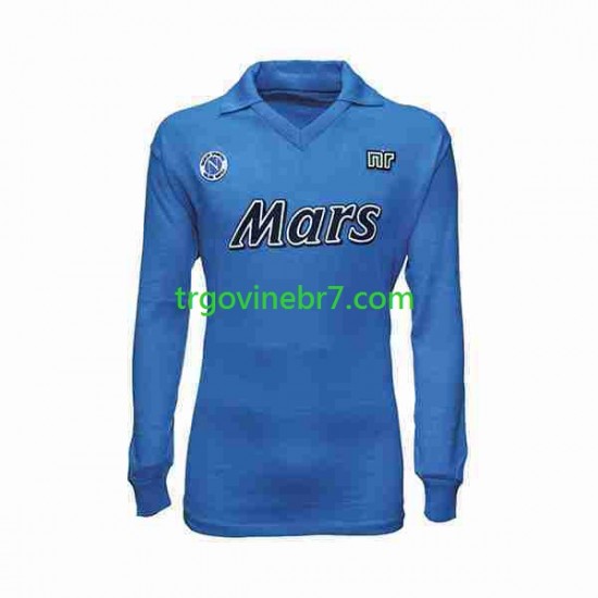 Dres Napoli 1989 1990 Retro Domaći Dugim Rukavima - Muški
