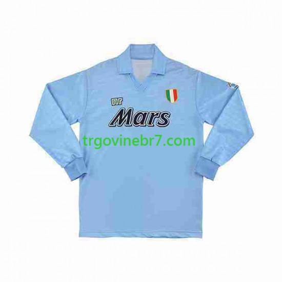 Dres Napoli 1990 1991 Retro Domaći Dugim Rukavima - Muški