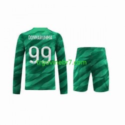 Golmanski Dres - Dres Paris Saint-Germain Donnarumma 99 Domaći 2023-2024 Dugim Rukavima - Dječji