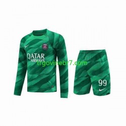 Golmanski Dres - Dres Paris Saint-Germain Donnarumma 99 Domaći 2023-2024 Dugim Rukavima - Dječji