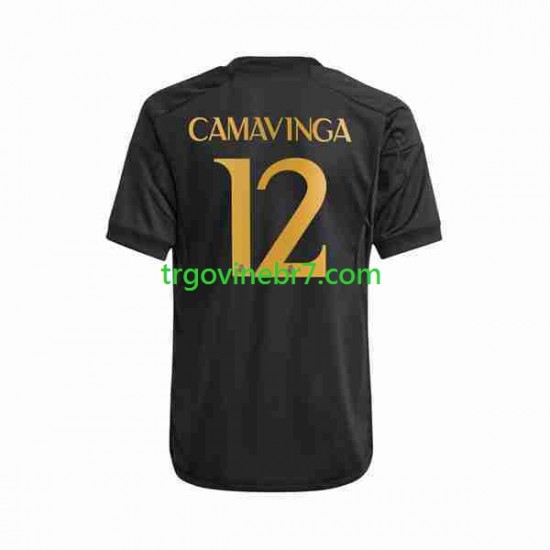 Dres Real Madrid Eduardo Camavinga 12 Treći 2023-2024 Kratkih Rukava - Muški