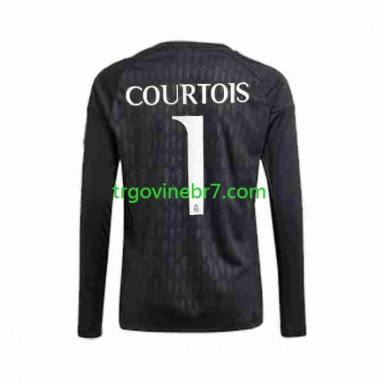 Golmanski Dres - Dres Real Madrid Thibaut Courtois 1 Gostujući 2023-2024 Dugim Rukavima - Muški