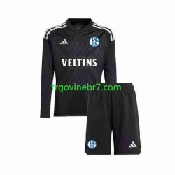 Golmanski Dres - Dres Schalke 04 Gostujući 2023-2024 Dugim Rukavima - Dječji