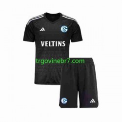 Golmanski Dres - Dres Schalke 04 Gostujući 2023-2024 Kratkih Rukava - Dječji