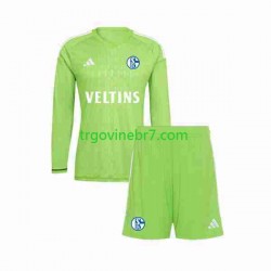 Golmanski Dres - Dres Schalke 04 Domaći 2023-2024 Dugim Rukavima - Dječji